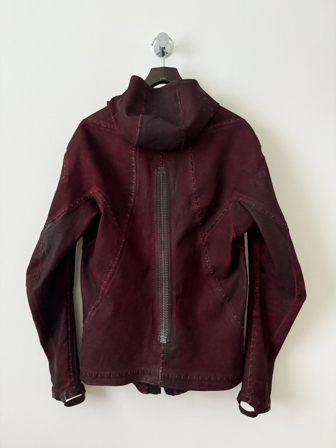 Lascar Stretch Dirtyred Astro Leather Jacket