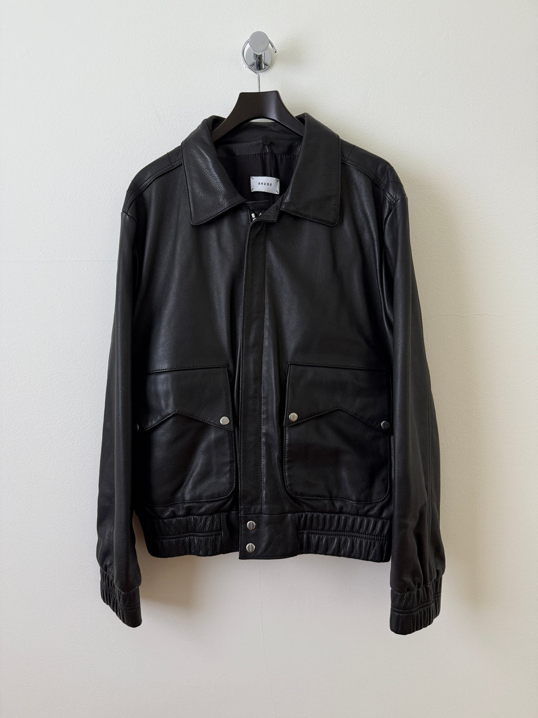 Leather Pilot Bomber Jacket