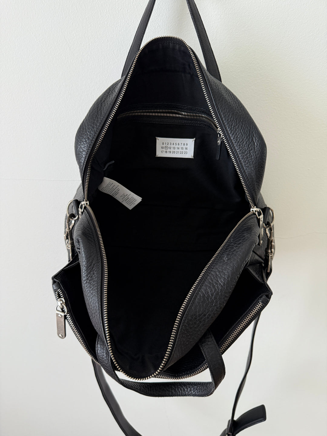 Pebbled Leather Messenger Bag