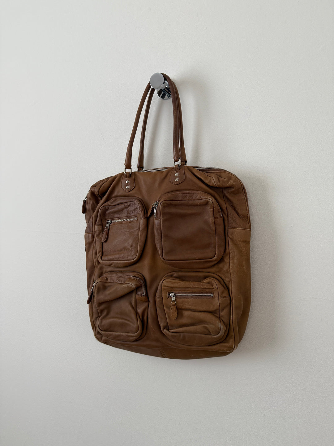 Vintage Multi-Pocket Tote