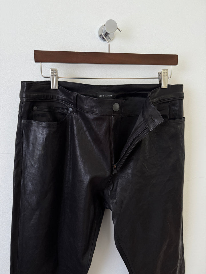 Leather Caribou Bootcut Pants