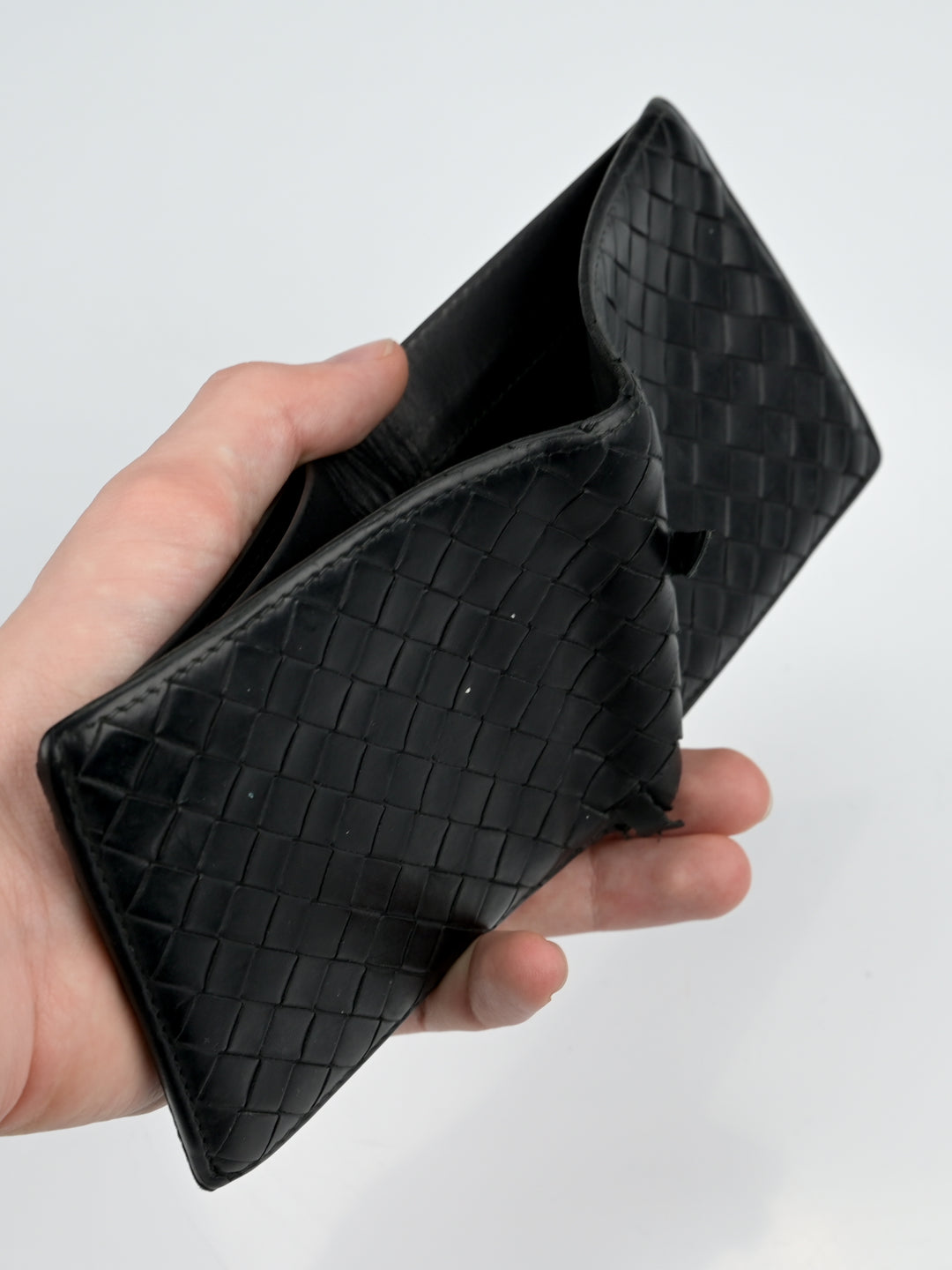 Intrecciato Leather Bi-Fold Wallet