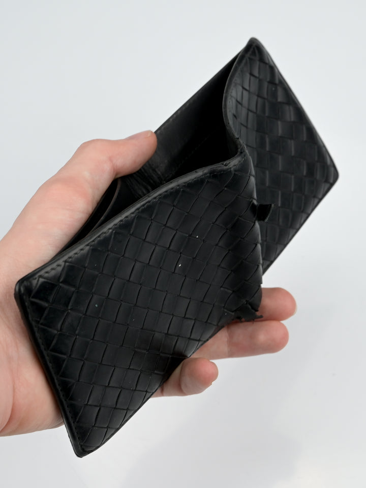 Intrecciato Leather Bi-Fold Wallet