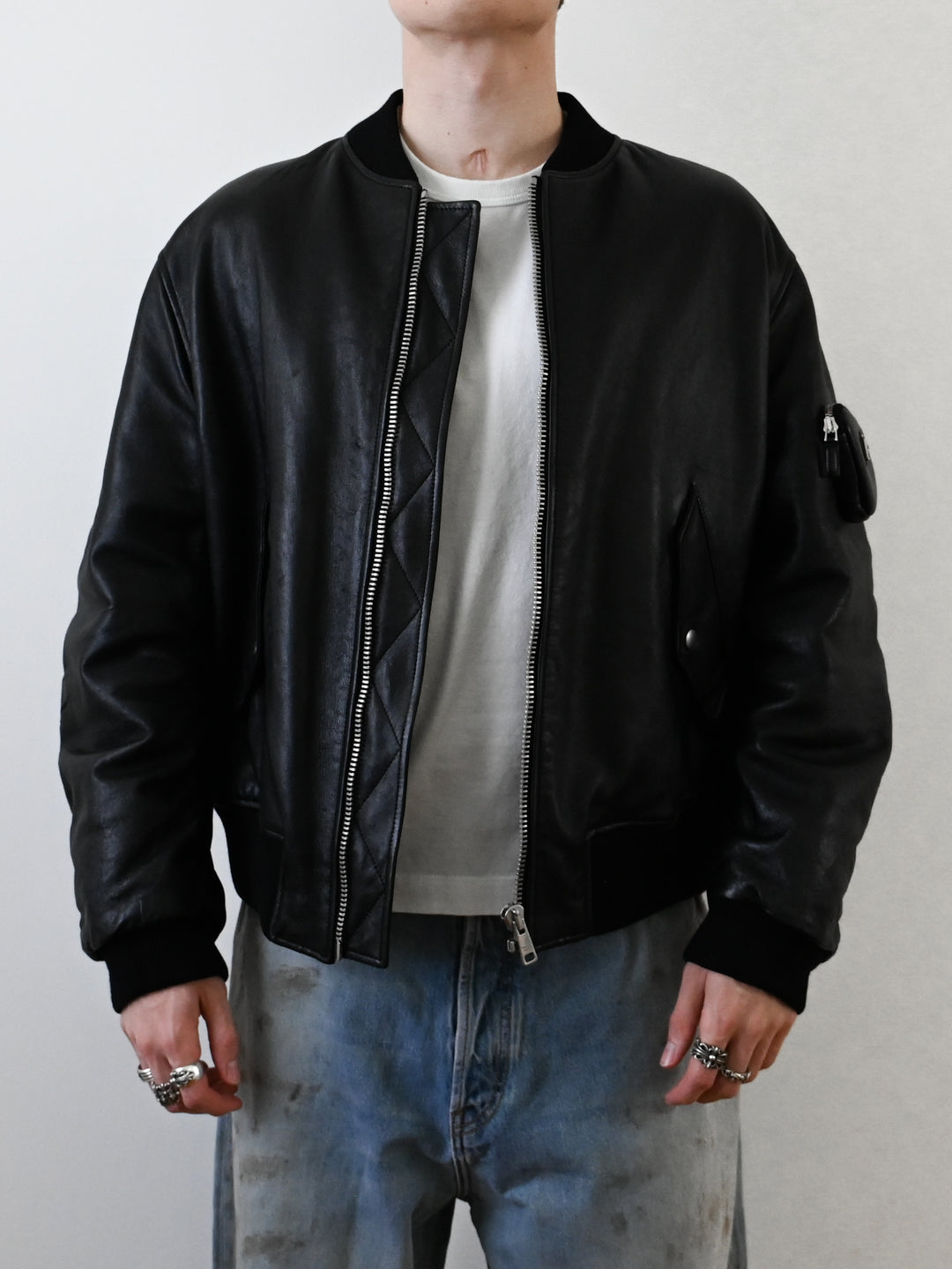 Nappa Leather Bomber Jacket