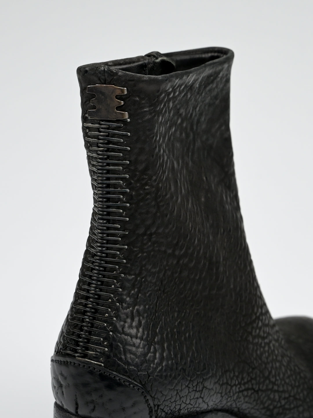 Staple Spine Grained Leather Ankle Boots
