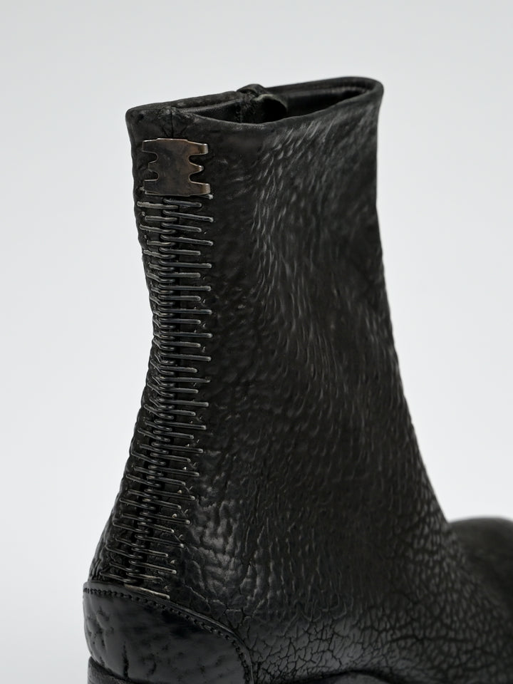 Staple Spine Grained Leather Ankle Boots