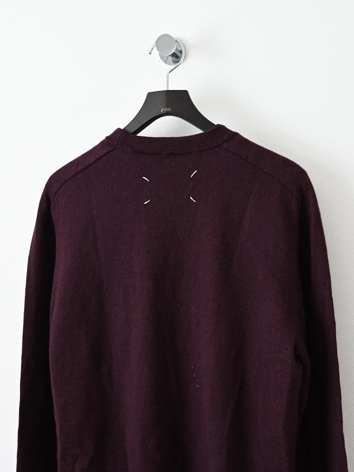 Burgundy Distressed Jumper