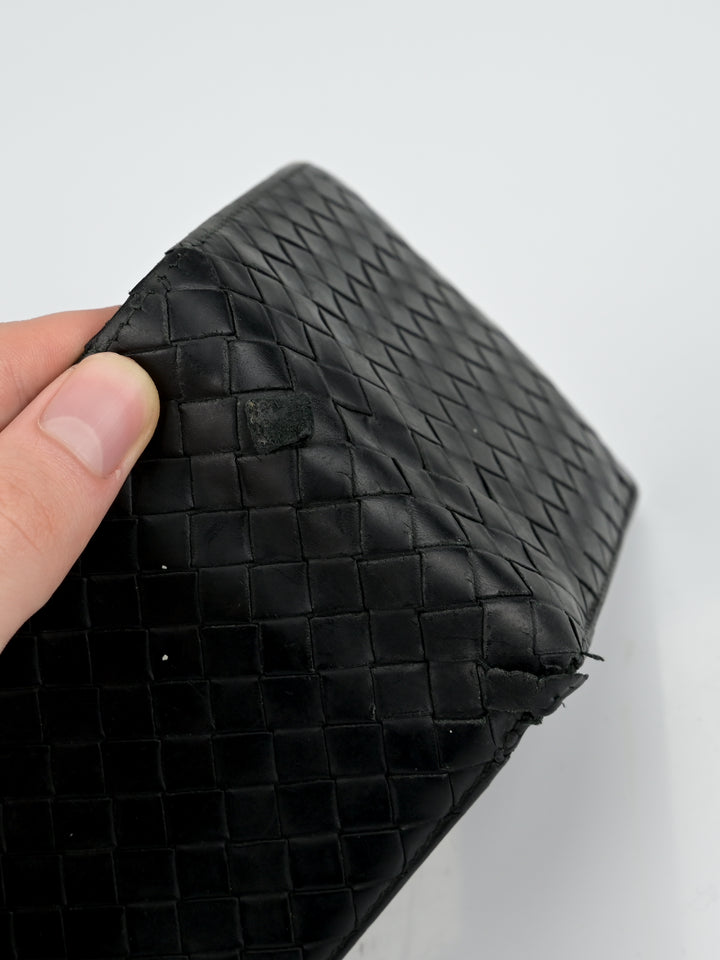 Intrecciato Leather Bi-Fold Wallet