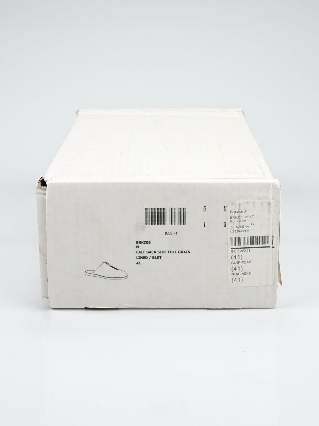 Front Zip Calf Leather Full Grain Slipper