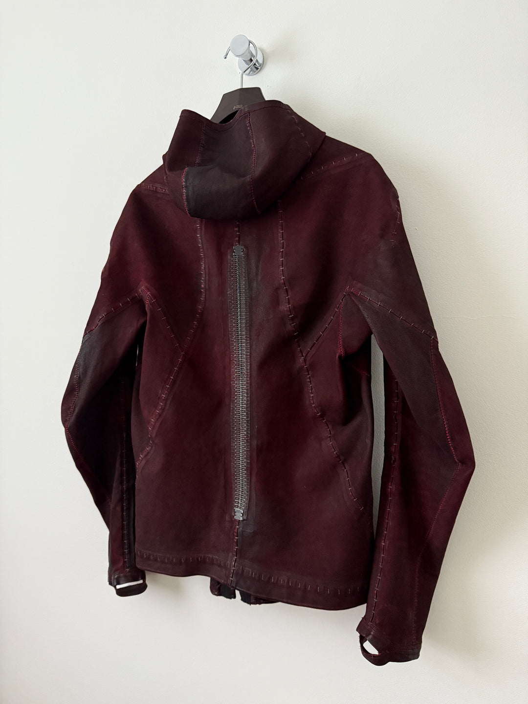 Lascar Stretch Dirtyred Astro Leather Jacket