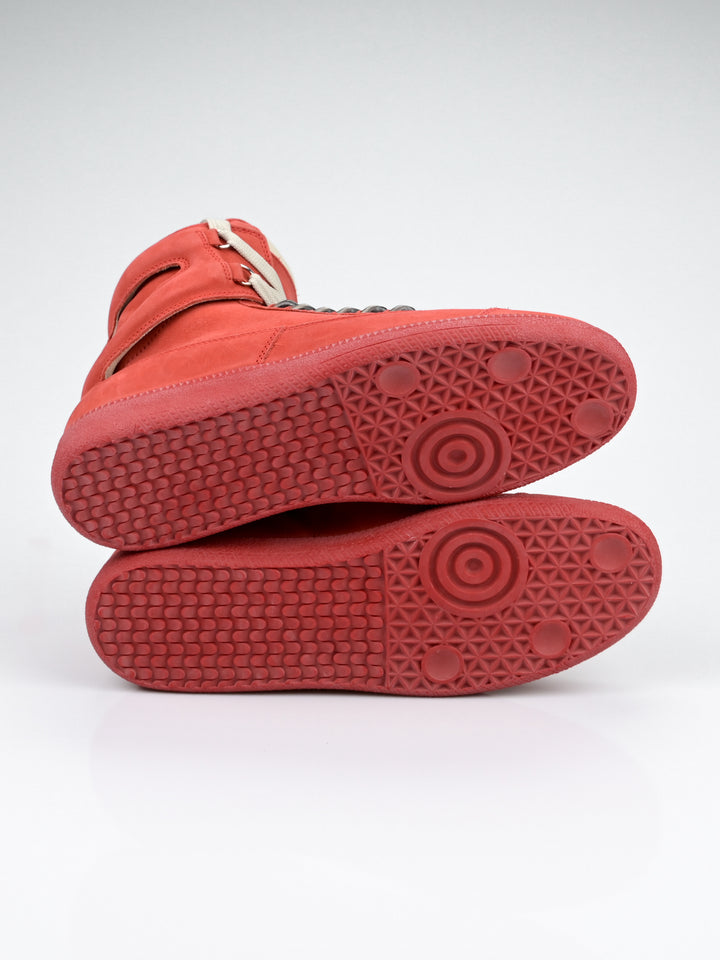 High Top Suede Chain Sneakers