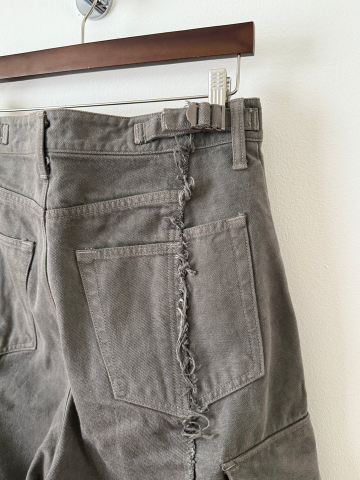 The "Diviser" Inside-Out Denim Cargo Pants