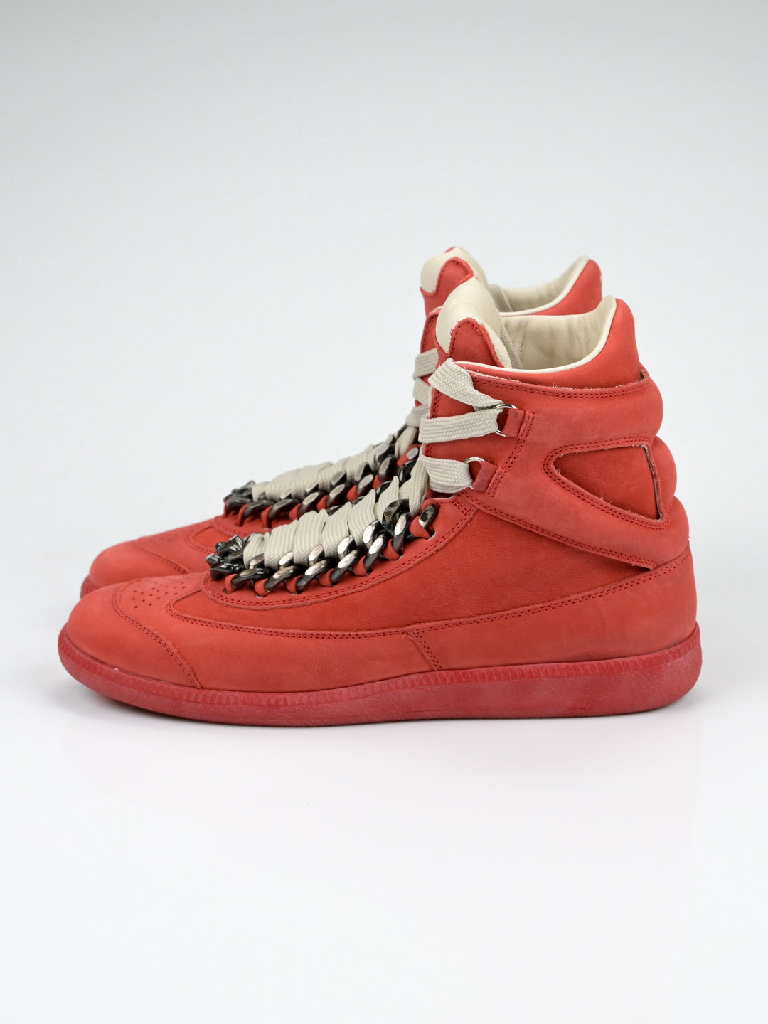 High Top Suede Chain Sneakers
