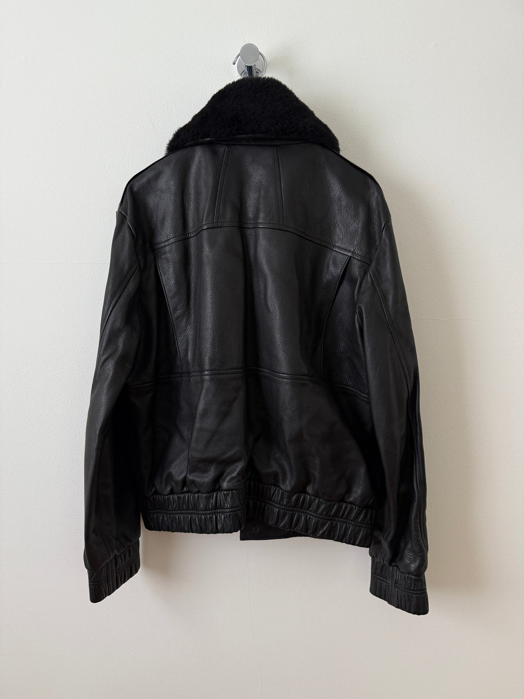 Leather Pilot Bomber Jacket