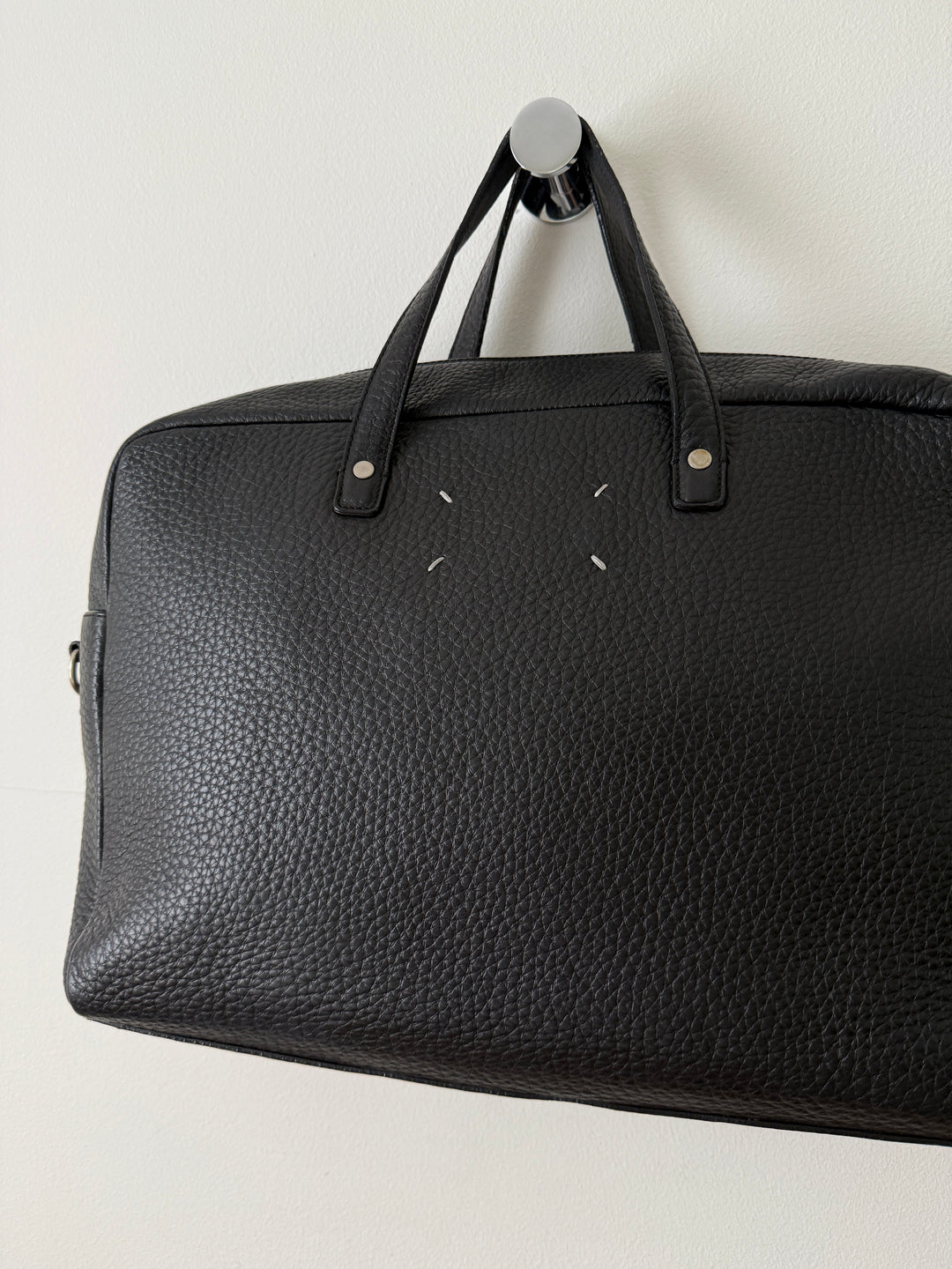 Pebbled Leather Messenger Bag