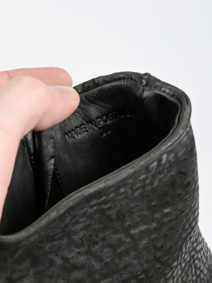 Staple Spine Grained Leather Ankle Boots