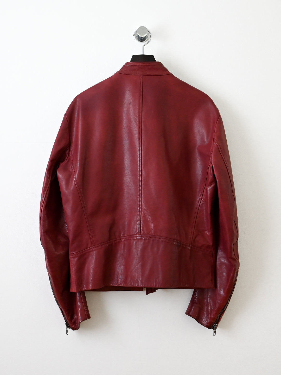 Red 5 Zip Leather Jacket