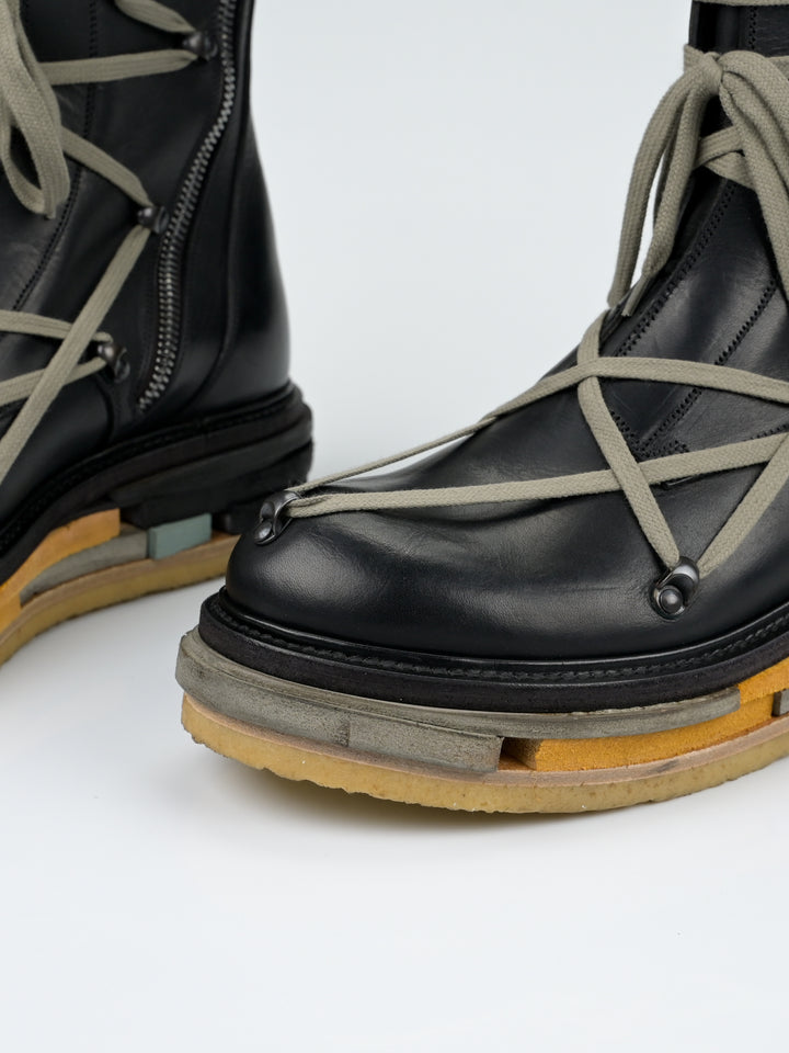 F/W 2017 'Glitter' Hexagram Creeper Boots Lego Sole