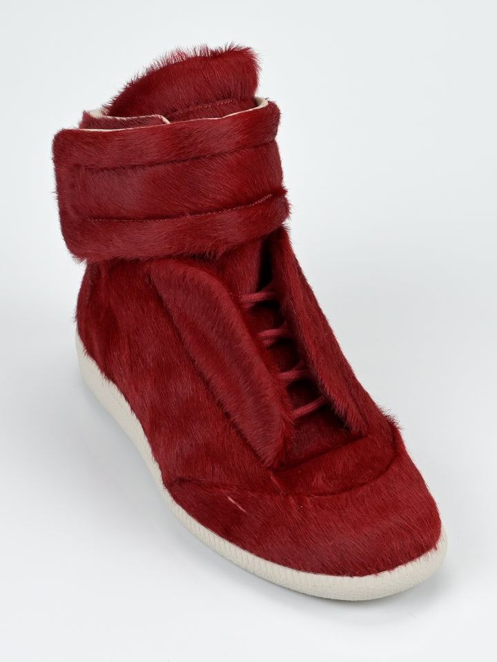 Yeezus Red Calf Pony Hair Future Sneakers