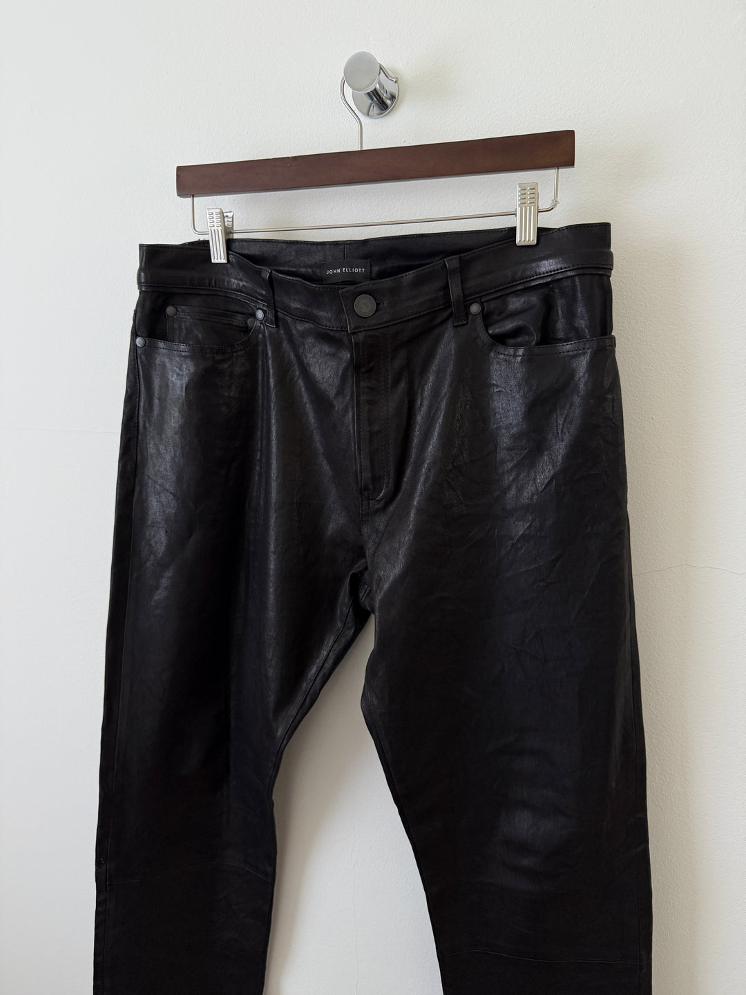 Leather Caribou Bootcut Pants