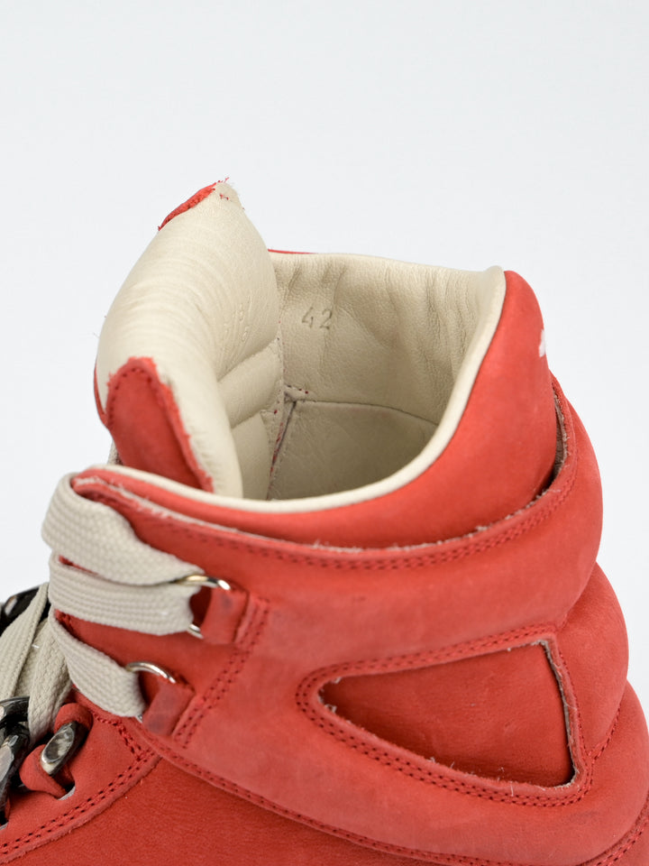 High Top Suede Chain Sneakers