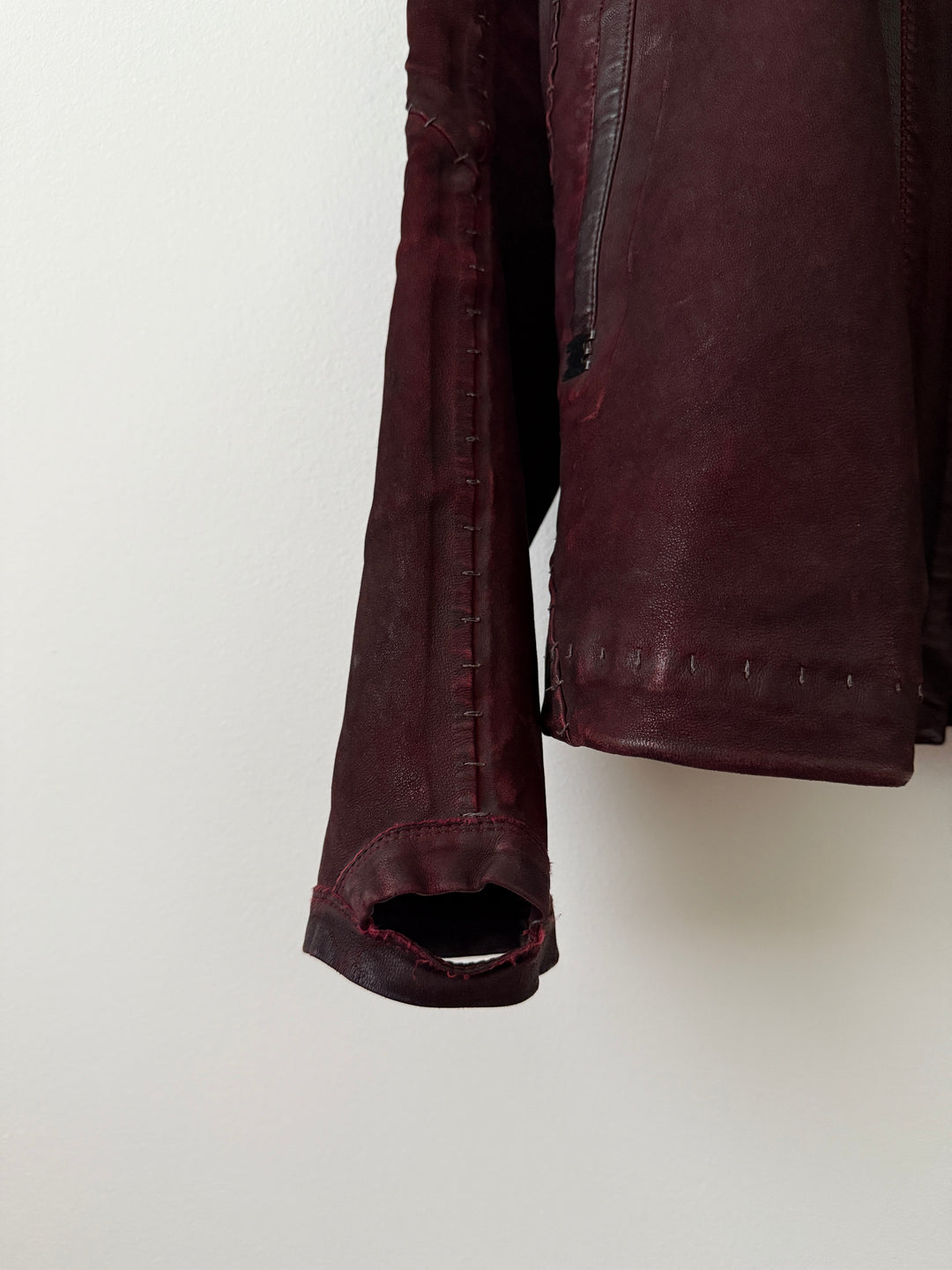 Lascar Stretch Dirtyred Astro Leather Jacket