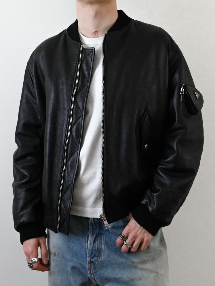 Nappa Leather Bomber Jacket