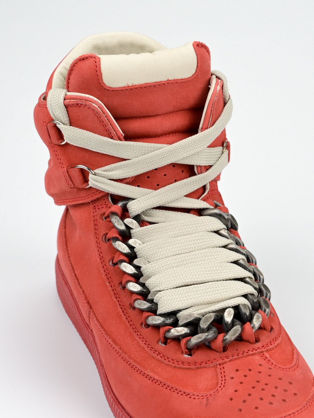 High Top Suede Chain Sneakers