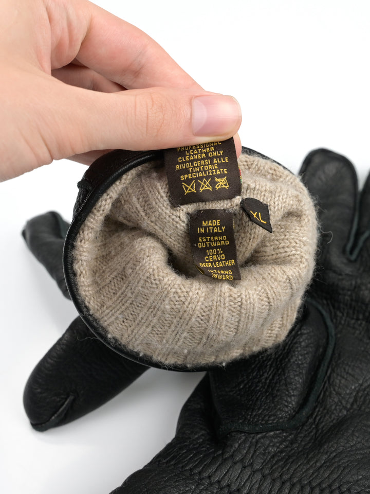 Leather Cashmere Lined Gloves