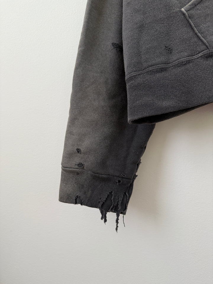 Distressed Thermal Hoodie