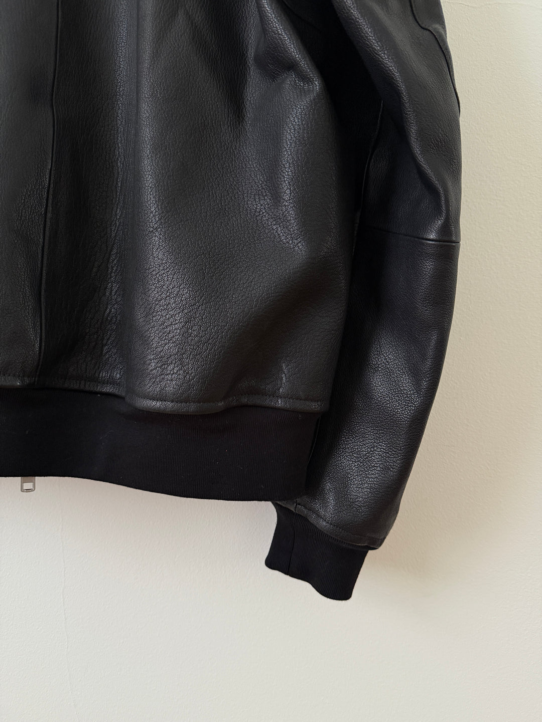 5 Zip Goat Leather Hooded Jacket