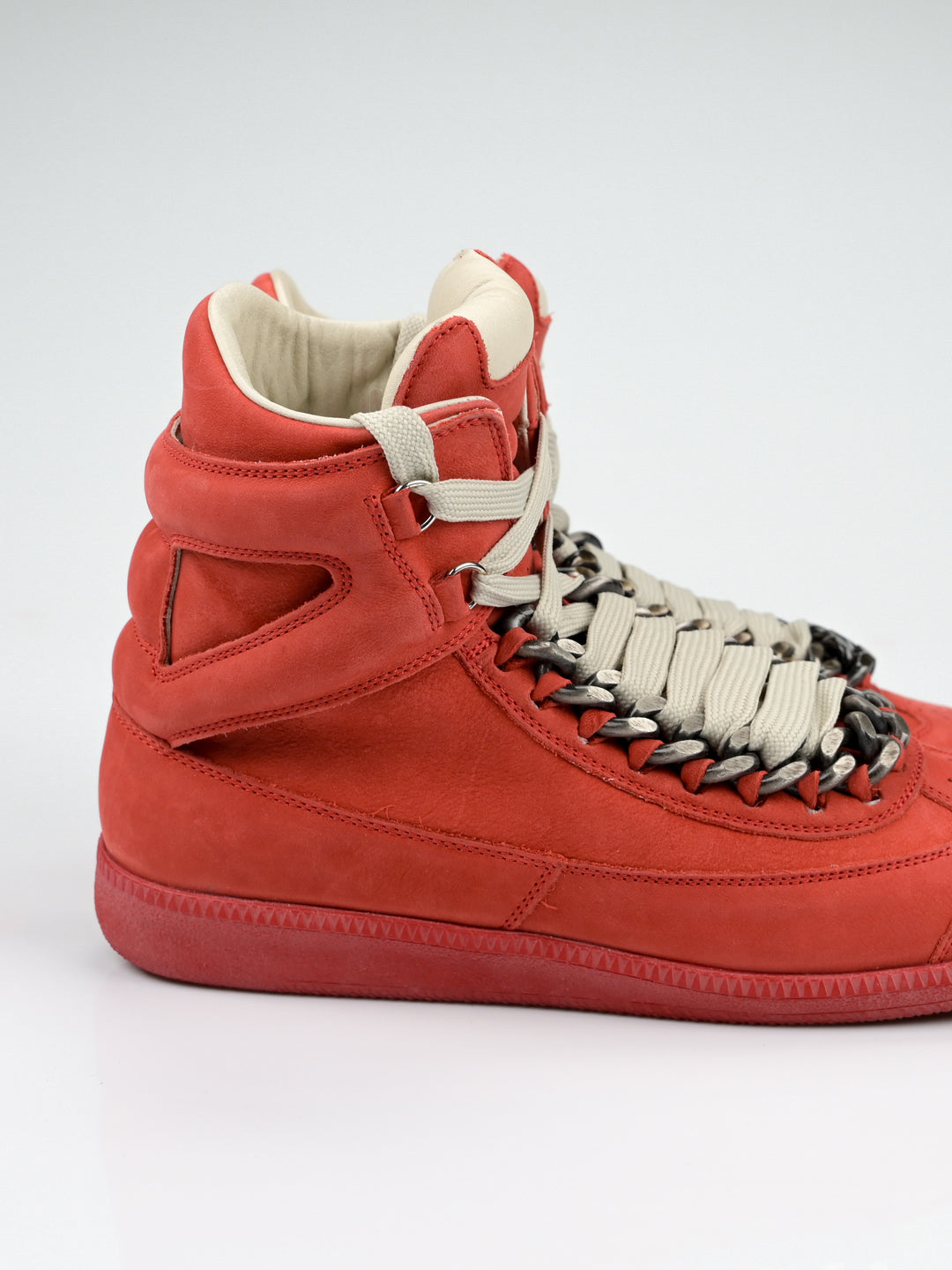 High Top Suede Chain Sneakers