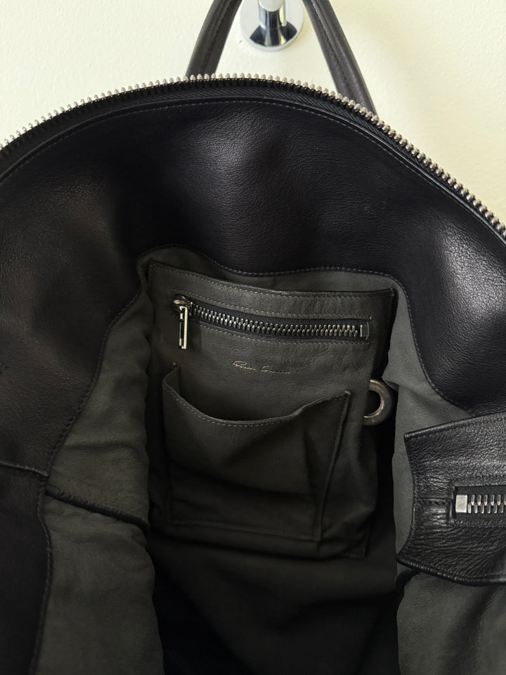 Leather Top Handle Tote Bag