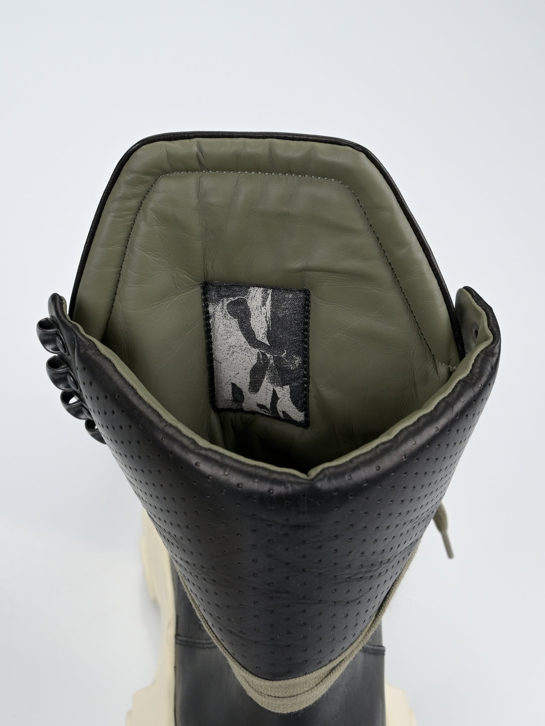 Tractor Boots Olive Interior