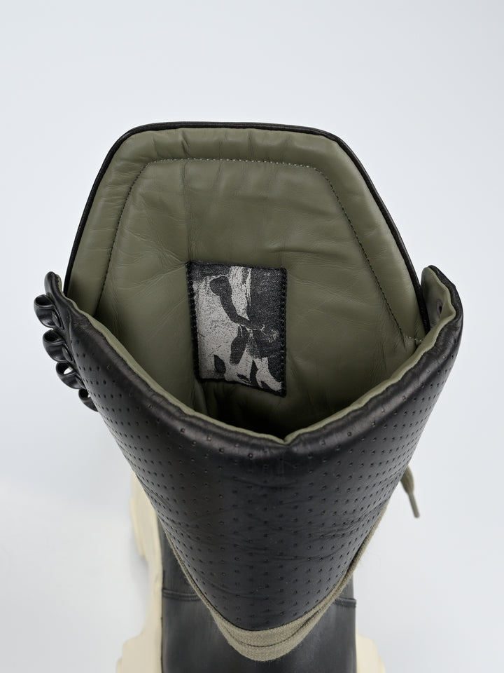 Tractor Boots Olive Interior