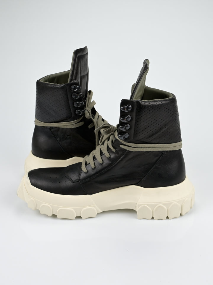 Tractor Boots Olive Interior