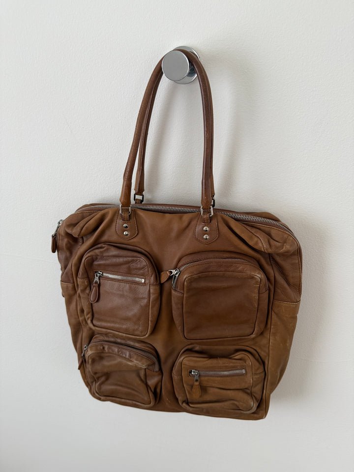 Vintage Multi-Pocket Tote