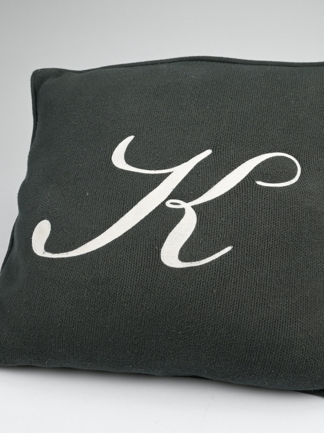 "K" Script Knit Pillow