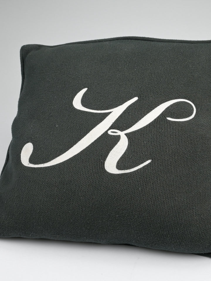 "K" Script Knit Pillow