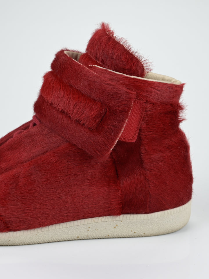 Yeezus Red Calf Hair Future Sneakers