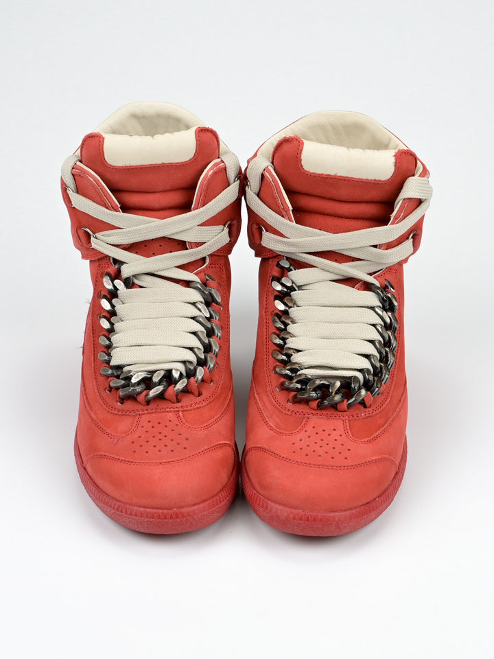 High Top Suede Chain Sneakers