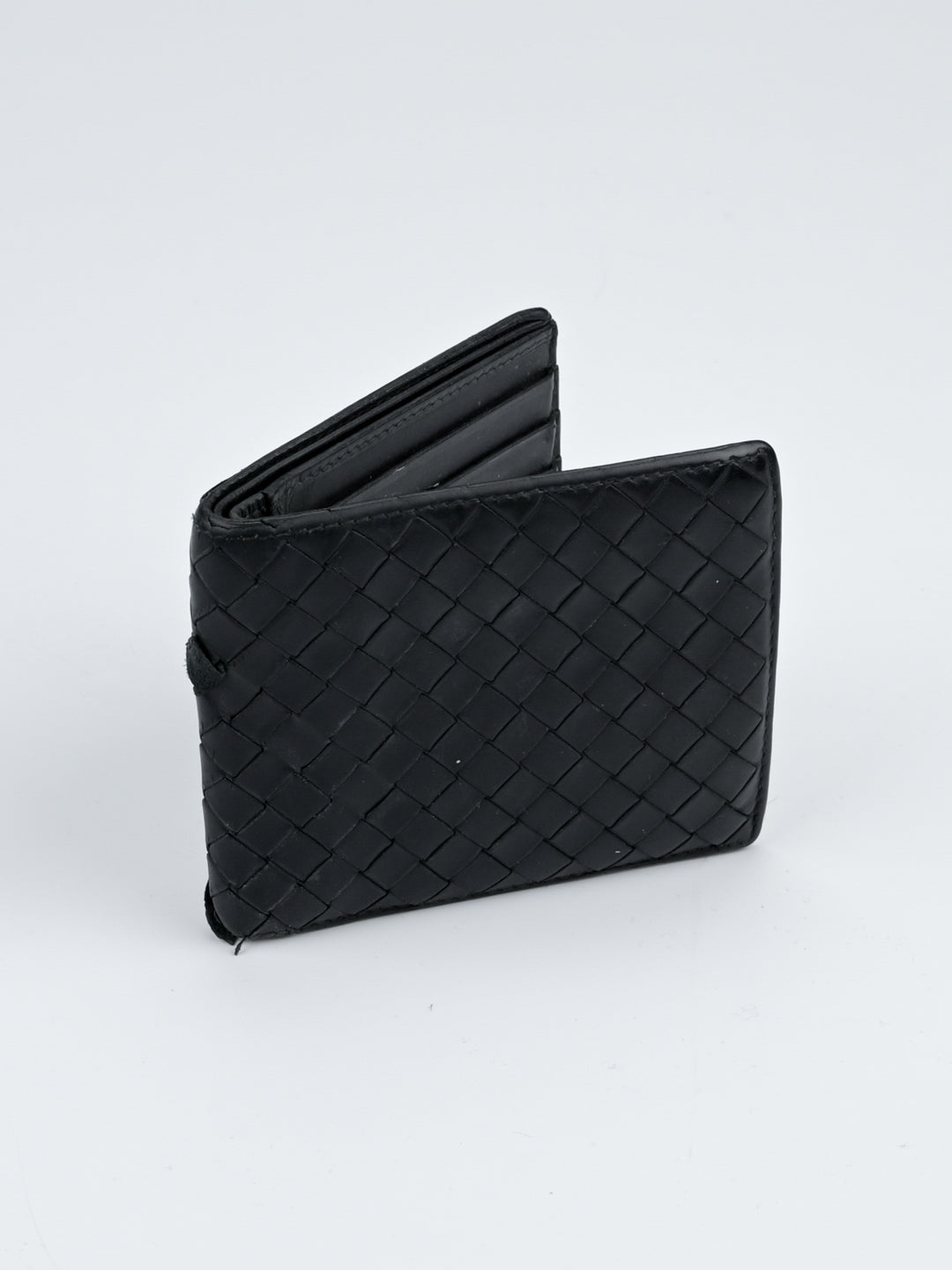 Intrecciato Leather Bi-Fold Wallet
