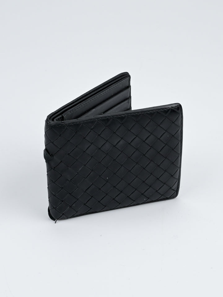 Intrecciato Leather Bi-Fold Wallet