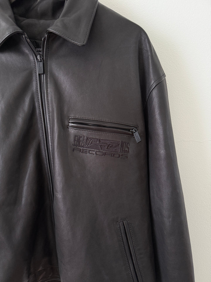 "Records" Leather Jacket
