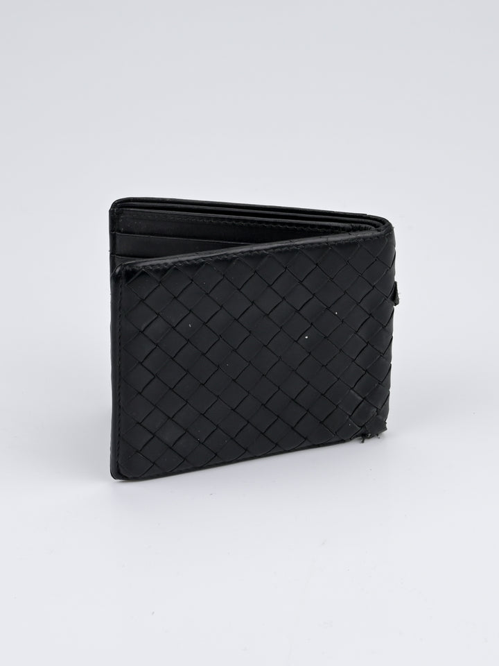 Intrecciato Leather Bi-Fold Wallet