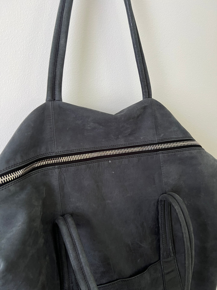 Leather Weekender Duffle Bag