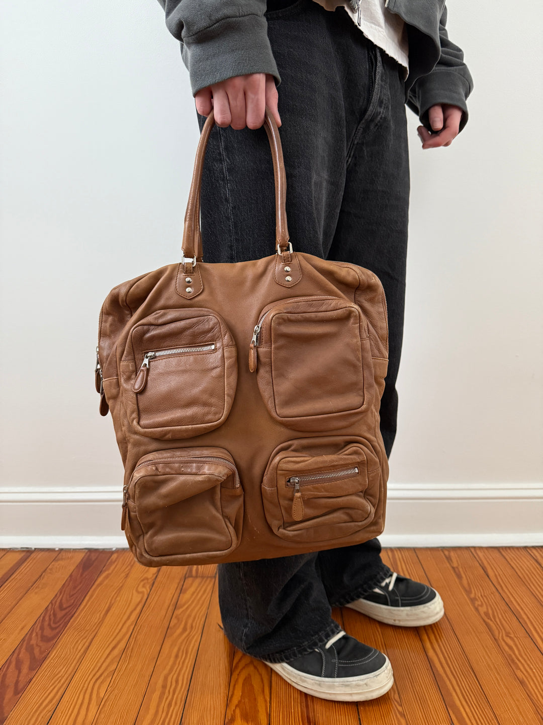 Vintage Multi-Pocket Tote