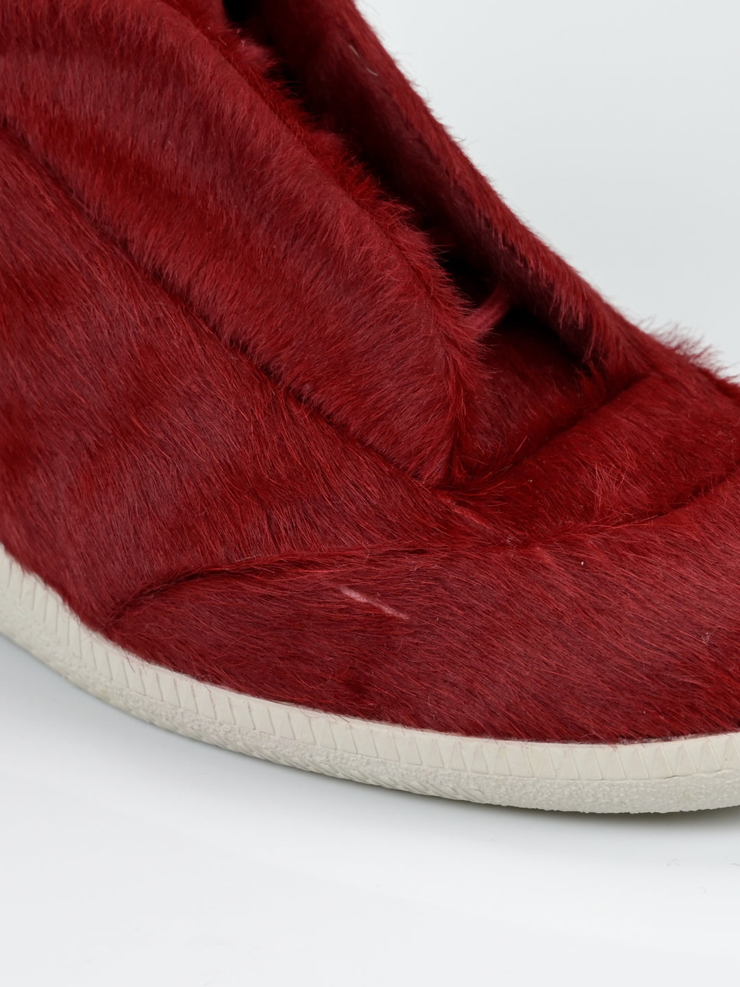 Yeezus Red Calf Pony Hair Future Sneakers