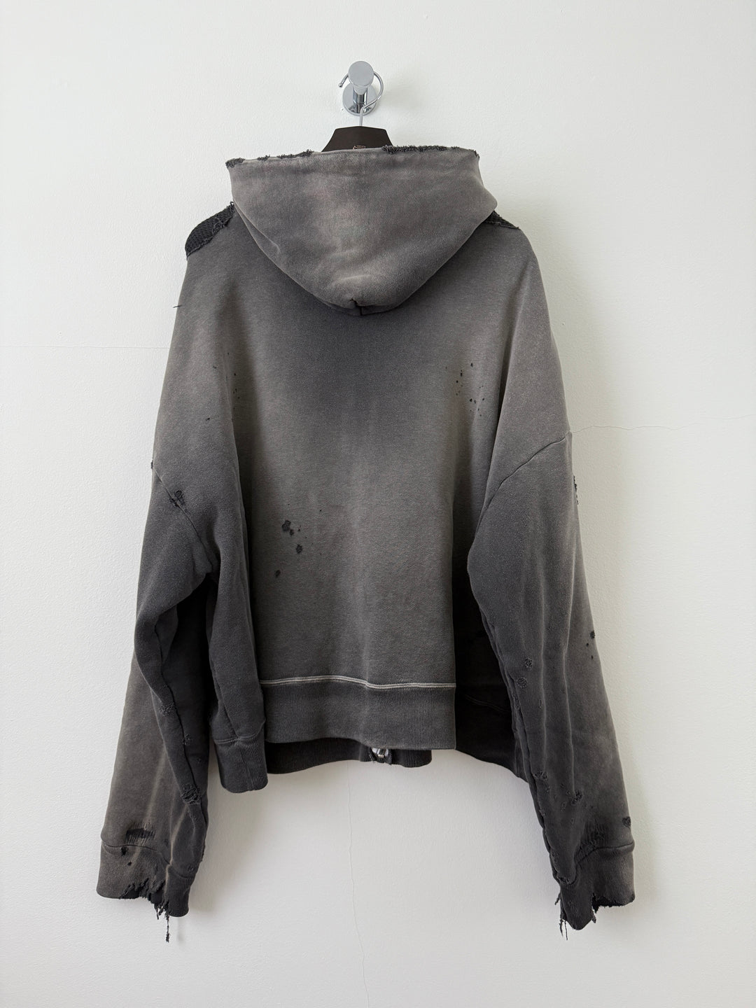 Distressed Thermal Hoodie