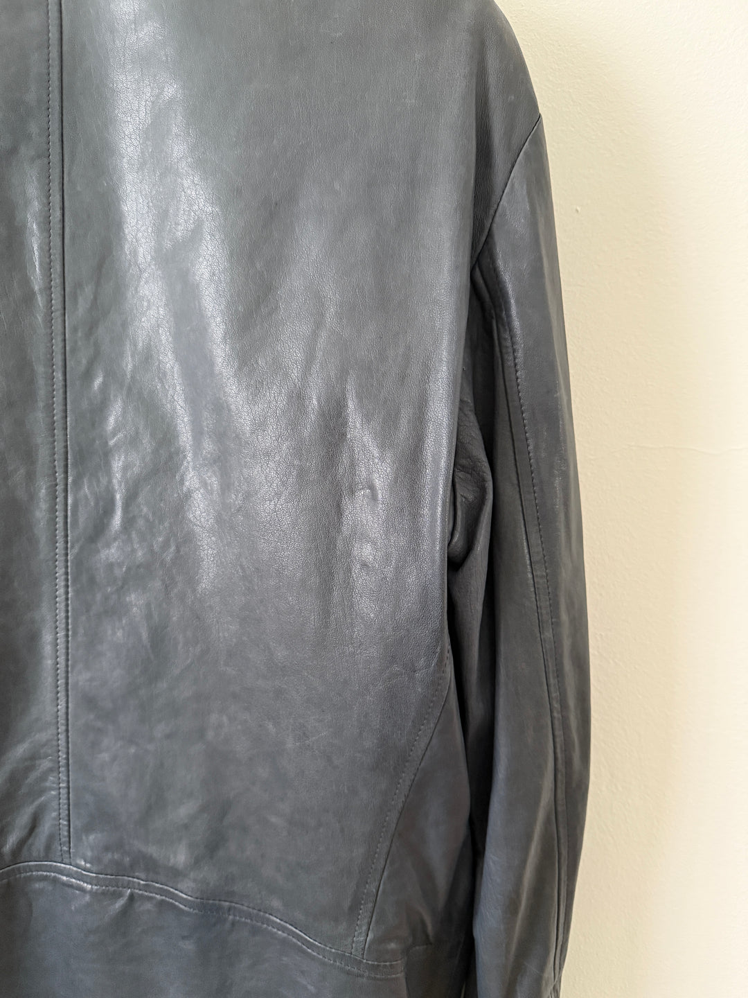 5 Zip Leather Moto Jacket